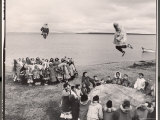 Eskimos Using Homemade Trampolines to Celebrate the End of Whaling Season Premium Photographic Print by Ralph Crane
