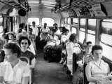 African American Citizens Sitting in the Rear of the Bus in Compliance with Florida Segregation Law Photographic Print by Stan Wayman