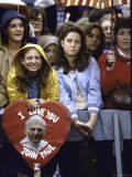 Youths Waiting at Battery Park to See Pope John Paul II Premium Photographic Print by Ted Thai