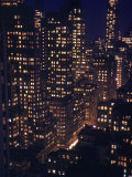 Skyscrapers Lit Up as Evening Descends Premium Photographic Print by Andreas Feininger Skyscrapers Lit Up as Evening Descends Premium Photographic Print by Andreas Feininger