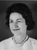 Portrait of Lady Bird Johnson Premium Photographic Print by Walter Bennett