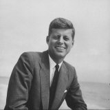 Senator John F. Kennedy Smiling During Campaign Photographic Print by Hank Walker