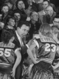 Coach of Girls Basketball Team, Robert Allen Premium Photographic Print by Francis Miller