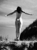 Nude Female Seen from the Back Premium Photographic Print
