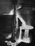Margaret Bourke-White - Molten Steel Cascading in Otis Steel Mill in Historic Margaret Bourke-White - Molten Steel Cascading in Otis Steel Mill in Historic