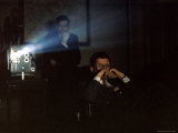 President John F. Kennedy Viewing a Film in Press Secretary Pierre Salinger's Office Premium Photographic Print by Paul Schutzer President John F. Kennedy Viewing a Film in Press Secretary Pierre Salinger's Office Premium Photographic Print by Paul Schutzer