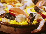 Plateful of Paella Made with Mussels, Shrimp and Rice Photographic Print by John Dominis
