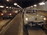 New Studebakers Coming Off the Assembly Line in South Bend, Indiana. 1946 Photographic Print by Bernard Hoffman