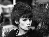 Young Parisian Woman Exhaling Smoke Premium Photographic Print by Alfred Eisenstaedt