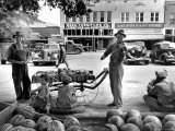 Melon Salesman and Fiddler Premium Photographic Print by Alfred Eisenstaedt