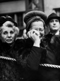 Mother Weeping After Saying Goodbye to Her Serviceman Son at Pennsylvania Station Photographic Print by Alfred Eisenstaedt