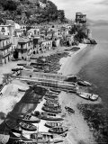 Picturesque Fishing Village on the Sorrento Peninsula Above Amalfi Premium Photographic Print by Alfred Eisenstaedt