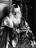 Rabbi Joshua Heshil Holtovski, Leader of the Karlin Chassidic Sect, Praying Photographic Print by Alfred Eisenstaedt