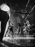 St. John's Defeating Bradley in a Basketball Game at Madison Square Garden Photographic Print by Gjon Mili St. John's Defeating Bradley in a Basketball Game at Madison Square Garden Photographic Print by Gjon Mili