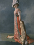 Mlle. Provost of the Comedie Francaise Modeling a Robe du Soir, or Evening Dress Designed by Doucet Premium Photographic Print by Reutlinger 