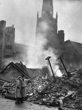 Ruins of Coventry After Bombing by Germans During WWII Premium-Fotodruck von Hans Wild