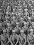 Rows of WACs After Having Put on Their Gas Masks For Training Drill, Fort Des Moines Premium Photographic Print by Marie Hansen