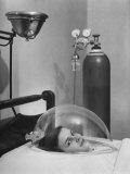 Patient Using a New Oxygen Tent Premium Photographic Print by Marie Hansen
