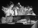 Visitors Looking at Old Manuscripts in Glass Case at Huntington Library Premium Photographic Print by Peter Stackpole Visitors Looking at Old Manuscripts in Glass Case at Huntington Library Premium Photographic Print by Peter Stackpole