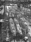 Submarine Assembly Plant at Deschimag Fotografie-Druck von William Vandivert