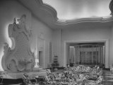 View of Part of the Main Lobby in the Quitandinha Hotel Premium Photographic Print by Frank Scherschel