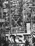 Shipyard Workers Waiting to Launch the "Bethlehem Fairchild" Premium Photographic Print by Marie Hansen