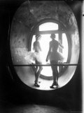 Two Ballerinas Standing in Window of the Paris Opera During Rehearsal of "Swan Lake" Photographie par Alfred Eisenstaedt