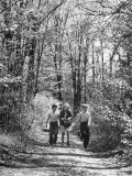 Three Children on Their Way to School During the Last Week Photographie par Thomas D. Mcavoy