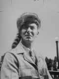 Senator Estes Kefauver Wearing Coonskin Cap Premium Photographic Print by Francis Miller