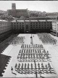 West Point Cadets Standing at Parade Rest in Courtyard of the West Point Military Academy Photographie par Alfred Eisenstaedt