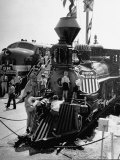 The Union Pacific No. 18 built in 1874 displayed at the Chicago Railroad Fair Premium Photographic Print by George Skadding