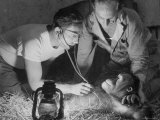 Orangutan Being Treated by Circus Veterinarian Premium Photographic Print by Francis Miller