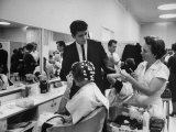 Women Getting Hair Styled in Beauty Salon at Saks Fifth Ave. Department Store Photographic Print by Alfred Eisenstaedt