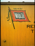 Railroad Box Car Showing the Flag Logo of the Wabash Railroad Premium Photographic Print by Walker Evans