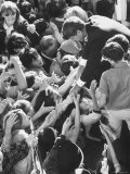 Senator Robert F. Kennedy Mobbed by Youthful Admirers During Campaign Premium Photographic Print by Bill Eppridge