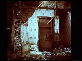 Wall with Doorway Partially Standing in Building Being Demolished Premium Photographic Print by Walker Evans