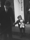 President Elect, John F. Kennedy, Leaving with Daughter Caroline For Walk Premium Photographic Print by Bob Gomel