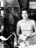 Mrs. John F. Kennedy During Her Tour of India Fotografie-Druck von Art Rickerby