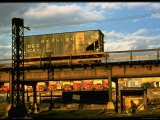 Moody Sunlight Showing Hopper Car of the Reading Railroad Idle on Rusting Elevated Span Premium Photographic Print by Walker Evans Moody Sunlight Showing Hopper Car of the Reading Railroad Idle on Rusting Elevated Span Premium Photographic Print by Walker Evans