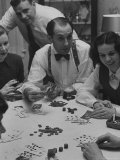 Poker Game Being Played with Pennies Instead of Chips Premium Photographic Print by Nina Leen