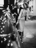 Woman Wearing Daridow Copy of Chanel Evening Suit Photographie par Gordon Parks