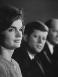 Senator John F. Kennedy and Wife Campaigning in Democratic Presidential Primaries Photographic Print by Stan Wayman