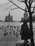 View Across Red Square of St. Basil's Cathedral and the Kremlin Photographic Print by Howard Sochurek