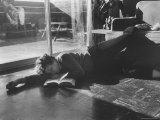 Teenager Mary Beth Riesenny Sleeping on the Floor After Studying Premium Photographic Print by Robert W. Kelley Teenager Mary Beth Riesenny Sleeping on the Floor After Studying Premium Photographic Print by Robert W. Kelley
