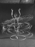 Multiple Exposure of a Woman Playing with a Hula Hoop Premium Photographic Print by J. R. Eyerman