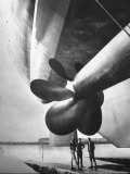 Twin Screw Propeller of New Cunard Liner 'Queen Elizabeth Ii' Photographic Print by Terence Spencer