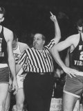 Referee Jim Enright Calling Plays and Using Hand Signals During a Game Photographic Print by Stan Wayman