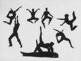 Silhouettes of Dancers Diane Sinclair and Ken Spaulding Premium Photographic Print by Gordon Parks