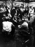 Senator John Kennedy Campaigning at Coal Mine Reproduction photographique sur papier de qualité par Hank Walker