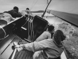 Sailing Class at Yacht Club on Long Island Sound Premium Photographic Print by Bob Gomel